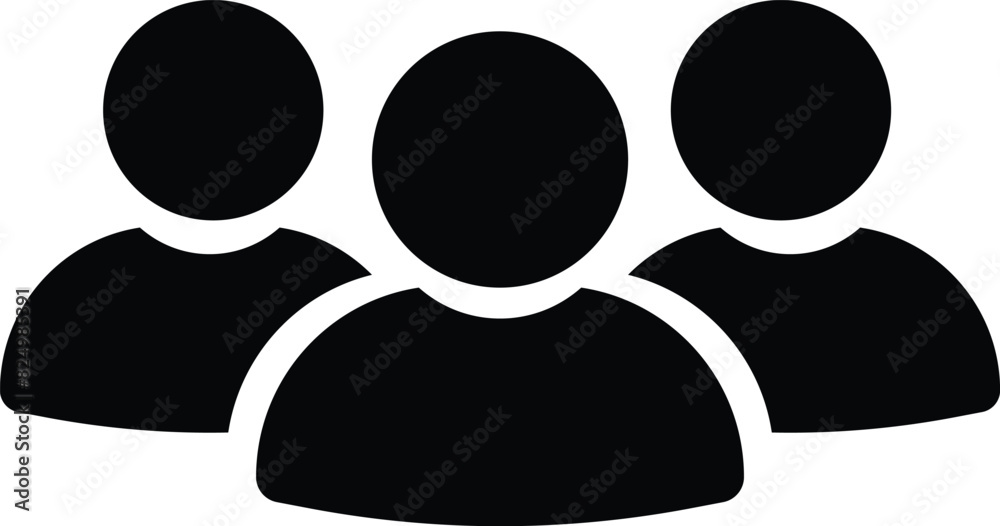 Wall mural people group icon set. team of worker. user profile symbol. group of people or group of users collec