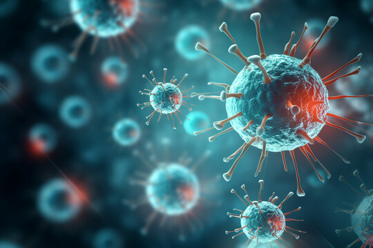 Covid 19 coronavirus illness protection Generative IA illustration digital art modern technology style