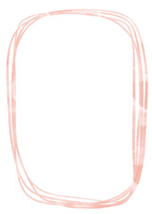 シンプルな手書きの赤いぐるぐる円のフレーム