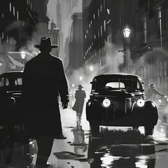 black and white photo