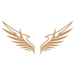 Bird wings illustration logo.