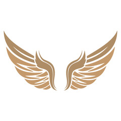 Bird wings illustration logo.