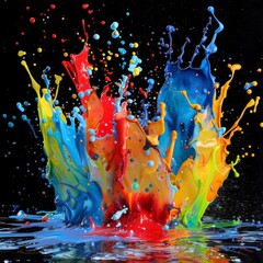 splashes in water