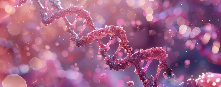 Closeup of mutated DNA under a microscope, Watercolor Style, Soft Colors, High Resolution, Showcasing genetic mutations