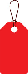 Sale tags and label. Price tag. Hanging red sales tag . Paper label. Special offer. Blank, discount and price icon