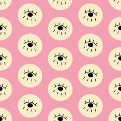 Repeatable background, surface design. Continuous pattern with creative shapes.