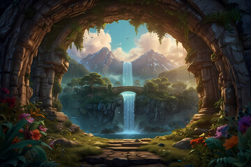 Mystical Mountain Vista: Generative AI