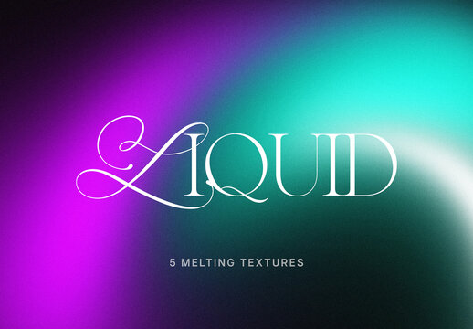 Melting Gradient Textures Mockup