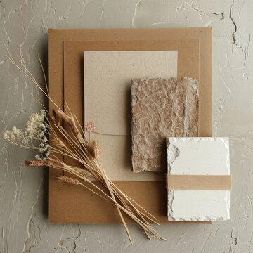 wheat on beage background