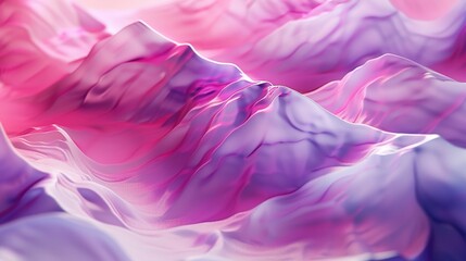 Fototapeta premium Ethereal Emanations: 3D Digital Waves in Pink and Purple