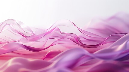 Ethereal Emanations: 3D Digital Waves in Pink and Purple
