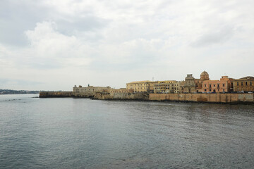 Fototapeta premium The Castle Maniace and old town of Syracuse, Sicily, Italy