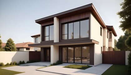 modern house in the park