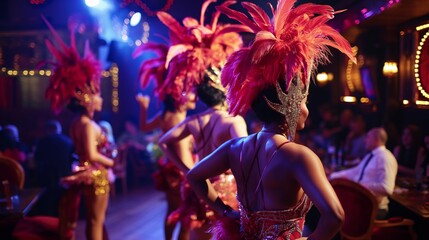people dancing in burlesque show
