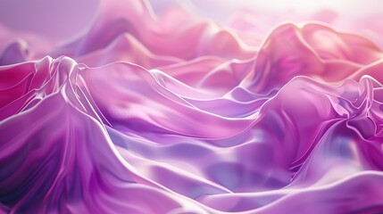 Fototapeta premium Ethereal Emanations: 3D Digital Waves in Pink and Purple