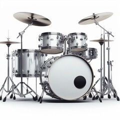 a modern Drum Kit -for many styles of music-on a white background