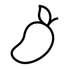 Mango icon, vector illustration, simple design, best used for web