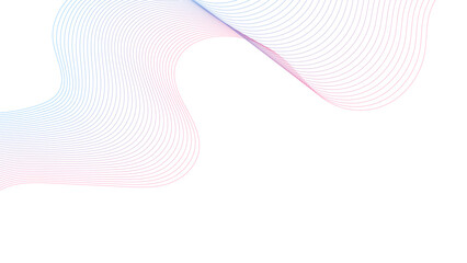 Abstract colorful blue, pink blend wave lines on transparent background. Abstract frequency sound wave lines and technology curve lines background. Design used for banner, template, science, business 
