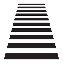 Crosswalk icon. Pedestrian crossing icon. Zebra crossing.  isolated on white background. Vector illustration. EPS 10/AI