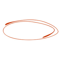 Hand drawn oval highlight
