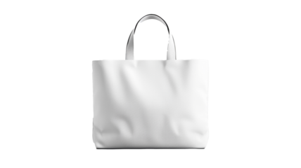 White tote bag isolated on white background