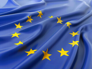 Beautiful European Union flag.Generative AI