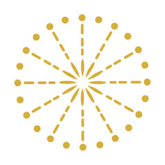 Mid-Autumn Festival golden fireworks decoration vector material