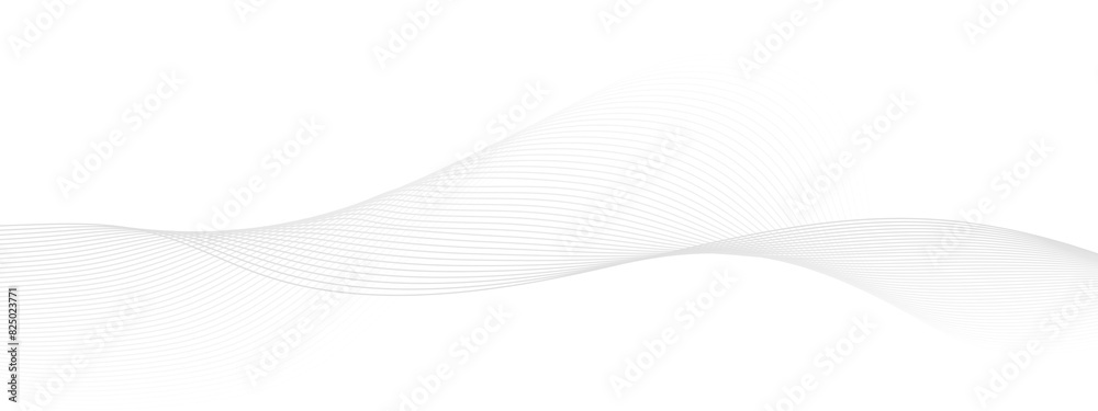 Wall mural grey wave swirl, frequency sound wave, twisted curve lines with blend effect. abstract grey wave lin