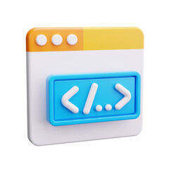 programming 3d render icon
