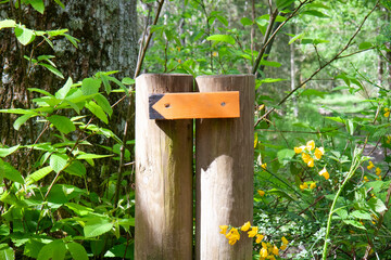 Panneau chemin de randonnée.