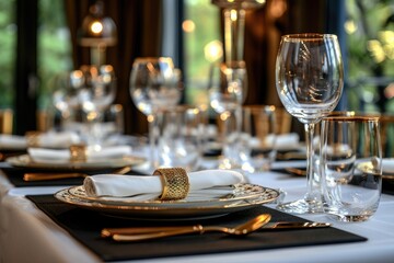 tableware set in classic style professional advertising photography