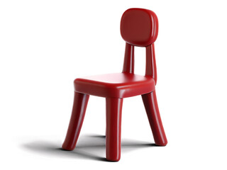 red toy chair, children's play chair, isolated, transparent