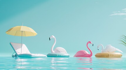 Obraz premium summer, three-dimensional, ticket, realistic, trip, tropical, beach, travel, earth, flight, fly, freedom, journey, location, map, marketing, online, palm, relax, relaxation, rendering, rest, swim, tou