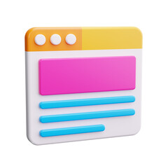 web 3d render icon