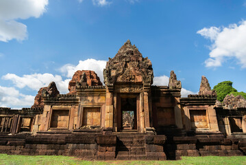 Prasat Muang Tam historical park is Castle Rock old Architecture about a thousand years ago at Buriram Province,Thailand