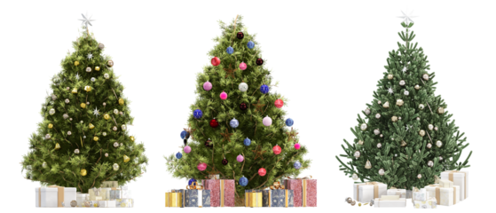 christmas tree isolated on white background