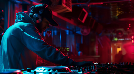 A dj in the night club