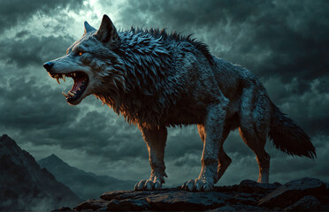 Fenrir is a monstrous wolf in Norse mythology, the son of the god Loki and the giantess Angrboda