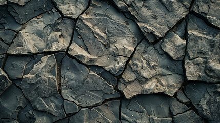 Gray cracked stone texture with veins