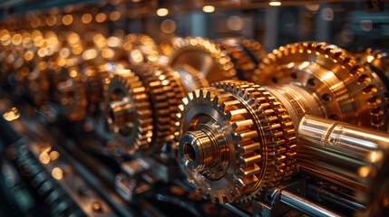 Precision and Power - Close-up of gears showing both engineering precision and the machine's power