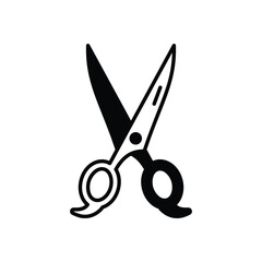 Open Hair Scissors vector icon