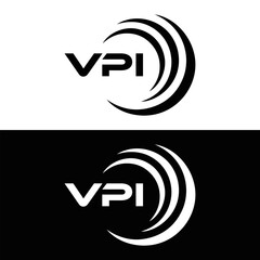 VPI logo. V P I design. White VPI letter. VPI, V P I letter logo design. V P I letter logo design in FIVE, FOUR, THREE, style. letter logo set in one artboard. V P I letter logo vector design.