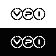 VPI logo. V P I design. White VPI letter. VPI, V P I letter logo design. V P I letter logo design in FIVE, FOUR, THREE, style. letter logo set in one artboard. V P I letter logo vector design.