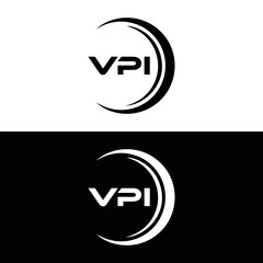 VPI logo. V P I design. White VPI letter. VPI, V P I letter logo design. V P I letter logo design in FIVE, FOUR, THREE, style. letter logo set in one artboard. V P I letter logo vector design.