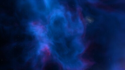 Fototapeta premium red-violet nebula in outer space, horsehead nebula, unusual colorful nebula in a distant galaxy, red nebula 3d render 