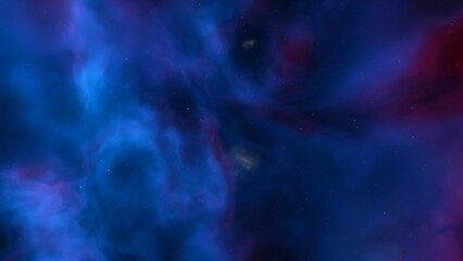 red-violet nebula in outer space, horsehead nebula, unusual colorful nebula in a distant galaxy, red nebula 3d render
