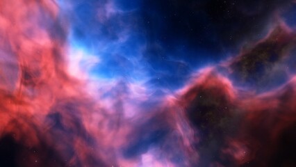 red-violet nebula in outer space, horsehead nebula, unusual colorful nebula in a distant galaxy, red nebula 3d render

