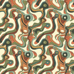 Abstract colorful organic seamless pattern