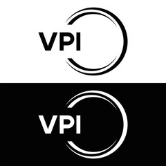 VPI logo. V P I design. White VPI letter. VPI, V P I letter logo design. V P I letter logo design in FIVE, FOUR, THREE, style. letter logo set in one artboard. V P I letter logo vector design.