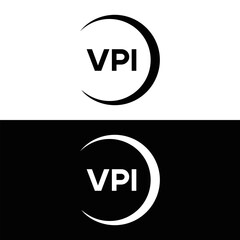 VPI logo. V P I design. White VPI letter. VPI, V P I letter logo design. V P I letter logo design in FIVE, FOUR, THREE, style. letter logo set in one artboard. V P I letter logo vector design.